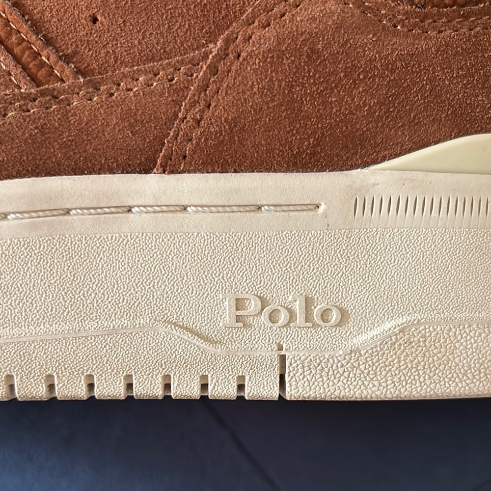 Polo Ralph Lauren Men's Brown Suede Master Sport Court Sneaker - Size: US 11.5 - Picture 4 of 13
